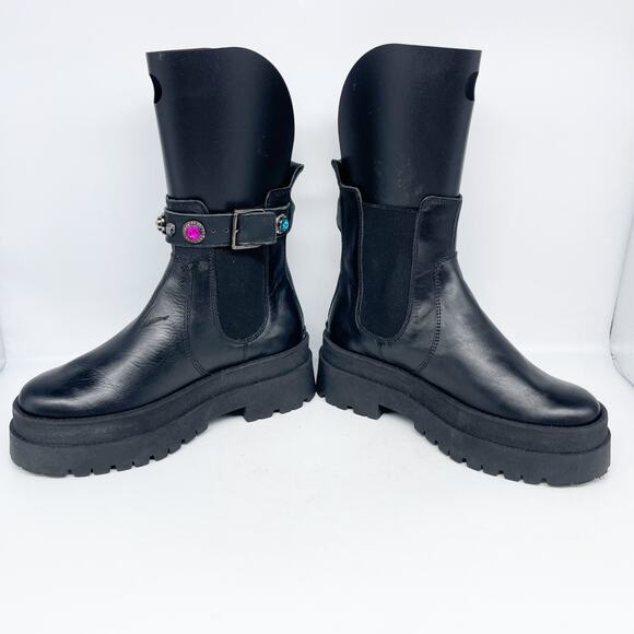 Kurt Geiger Women's Sawyer Embellished Leather Chelsea Boots Black EU 36 US 6 - Picture 6 of 12